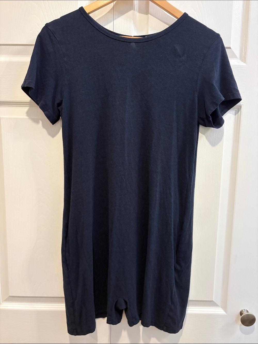 Smash + Tess Navy Short-Sleeve Romper